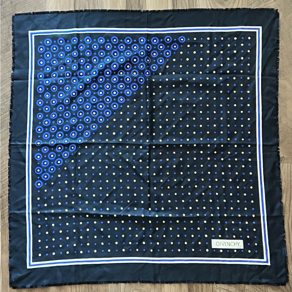 GIVENCHY VIntage Silk Scarf Made in France 31" x 31"